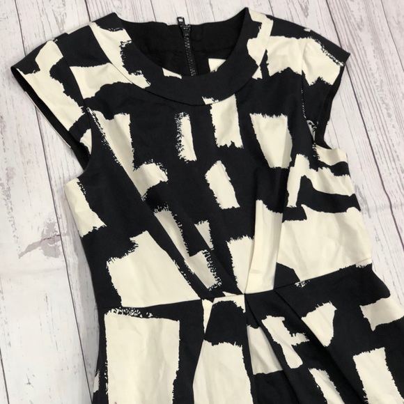 Kate Spade Jane Black & White Abstract Dress - Picture 3 of 9